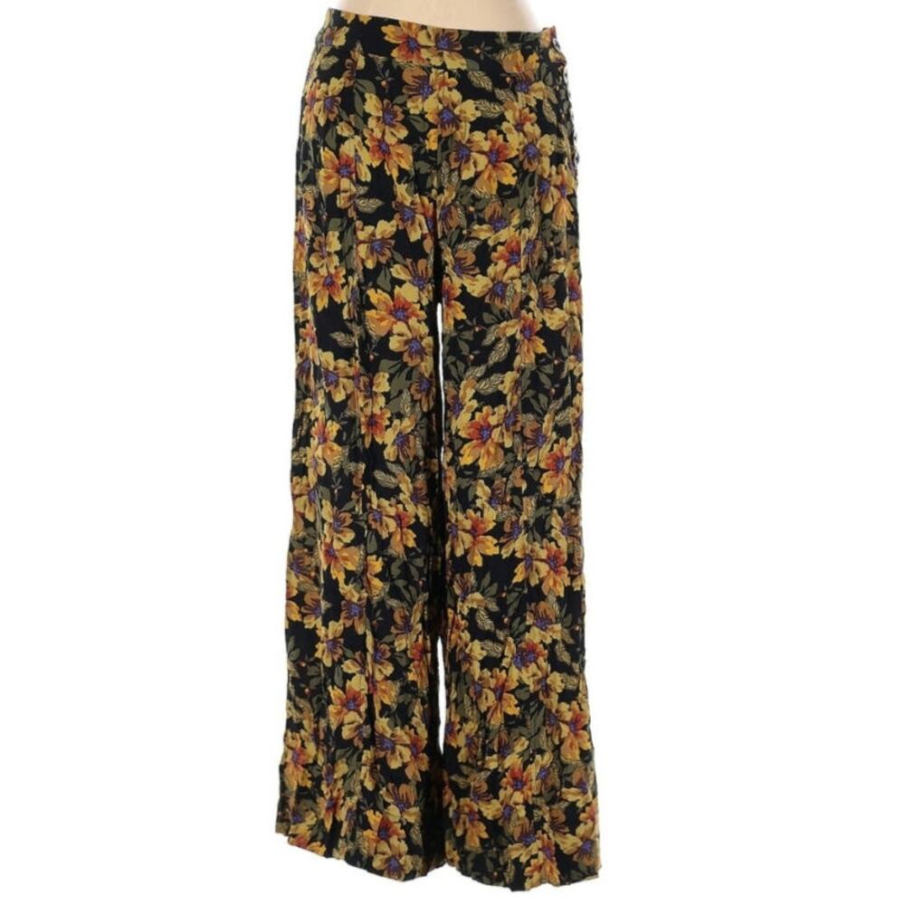 Free People Retro Floral Wide Leg Palazzo Pants
